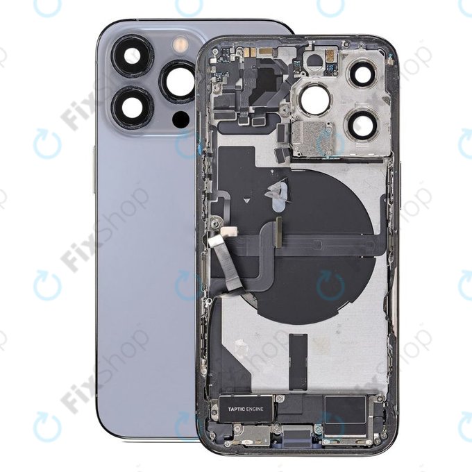 Apple iPhone 13 Pro - Zadní Housing s Malými Díly (Blue)