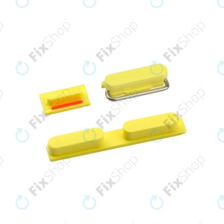 Apple iPhone 5C - Set Tlačítek Hlasitosti + Zapínání + Tichého Režimu (Yellow)