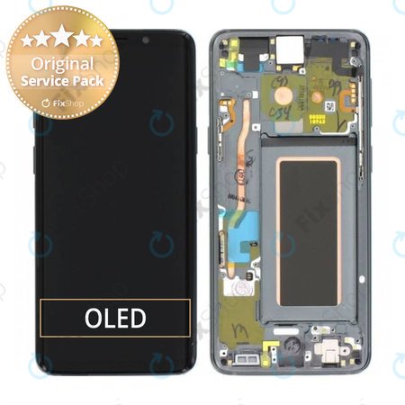 Samsung Galaxy S9 G960F - LCD Displej + Dotykové Sklo + Rám (Titanium Gray) - GH97-21696C, GH97-21697C Genuine Service Pack