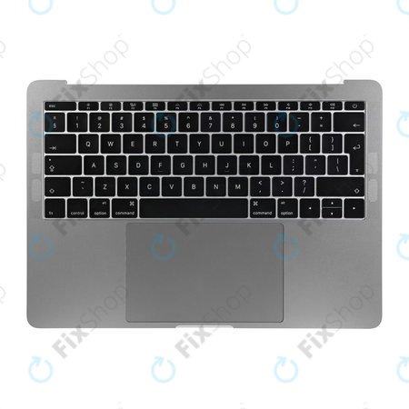 Apple MacBook Pro 13" A1708 (Late 2016 - Mid 2017) - Horní Rám Klávesnice + Klávesnice UK + Mikrofon + Trackpad + Reproduktory (Space Gray)