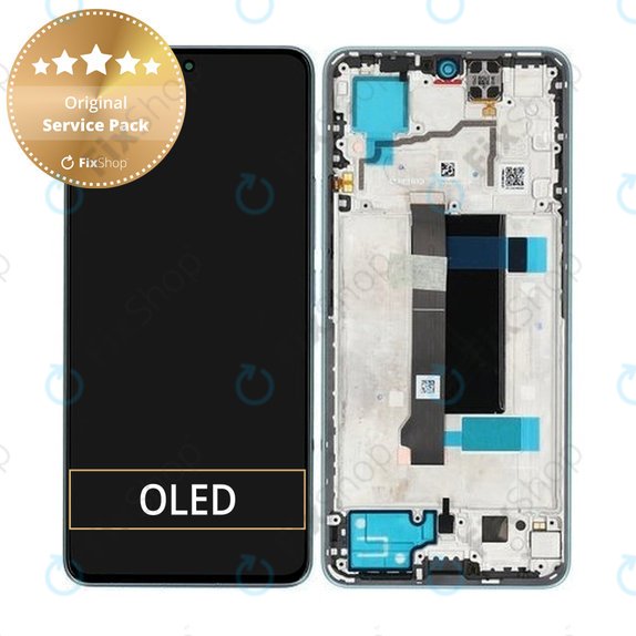 Xiaomi Redmi Note 13 Pro 5G 2312DRA50C - LCD Displej + Dotykové Sklo + Rám (Ocean Teal) - 5600010N1600 Genuine Service Pack