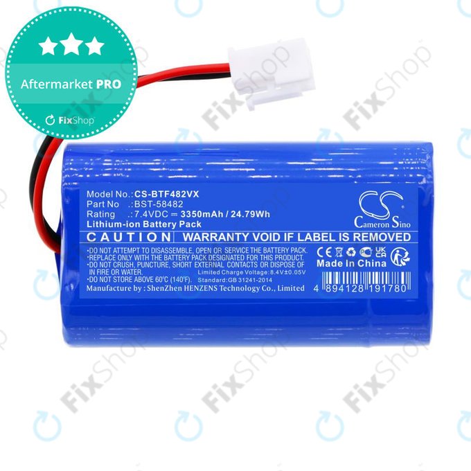 Baterie pro Bestway Aquatronix, Kokido Vektro Z200, 3350mAh, Li-Ion, 7.4V, BST-58482, HQ