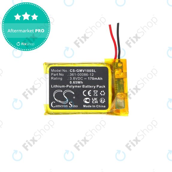 Baterie pro Garmin Femix 6s Pro, Venu, 170mAh, Li-Pol, 3.8V, 361-00086-12, HQ