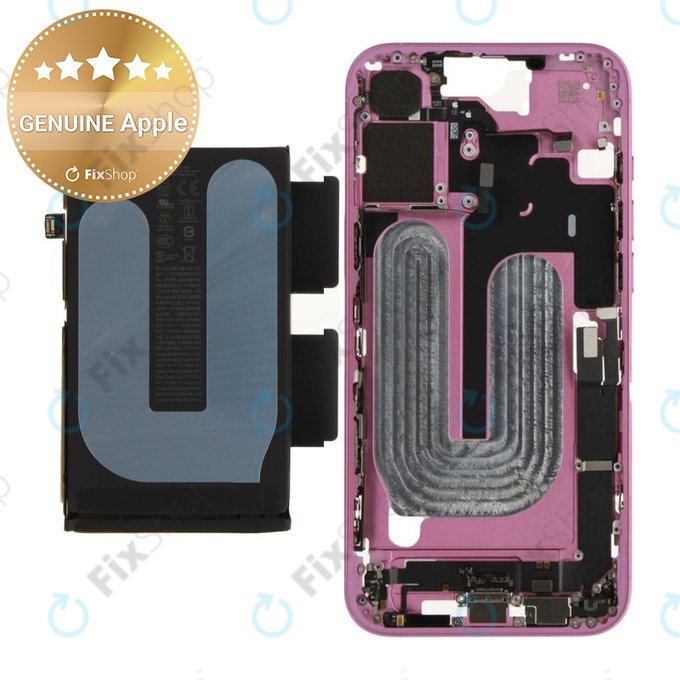 Střední Rám s Baterií pro iPhone 16 Plus | Pink | ZD076-00686 | Genuine Apple
