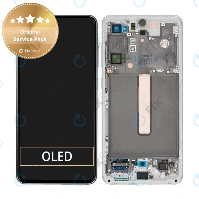 Samsung Galaxy S21 FE G990B - LCD Displej + Dotykové Sklo + Rám (White) - GH82-26414B, GH82-26420B, GH82-26590B Genuine Service Pack