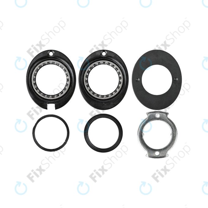 Xiaomi Mi Electric Scooter 1S, 2 M365, Essential, Pro, Pro 2 - Sada Ložiska / Zarážky / Kryt Přední Vidlice (Black)