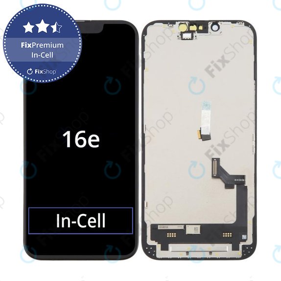 Displej In-Cell FHD pro iPhone 16e, Dotykové sklo s rámem, FixPremium