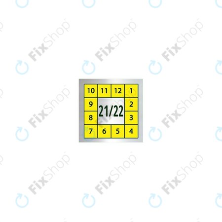 Žluté Holografické Bezpečnostní Lepky pro Mobilní Telefony, Tablety a Počítače (5 x 5mm) - 100ks