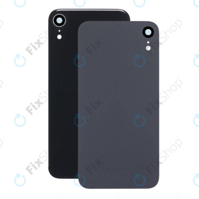 Apple iPhone XR - Sklo Zadního Housingu + Sklíčko Kamery (Black)