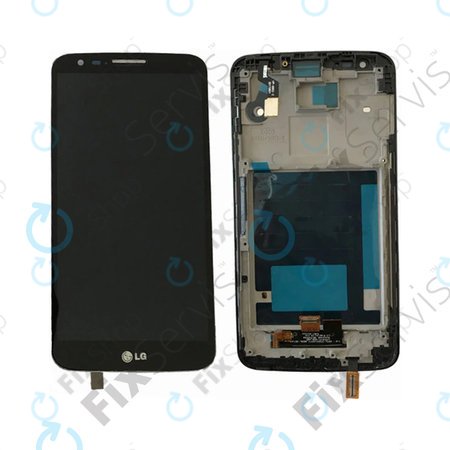 LG G2 D802 - LCD Displej + Dotykové sklo + Rám (Černá)
