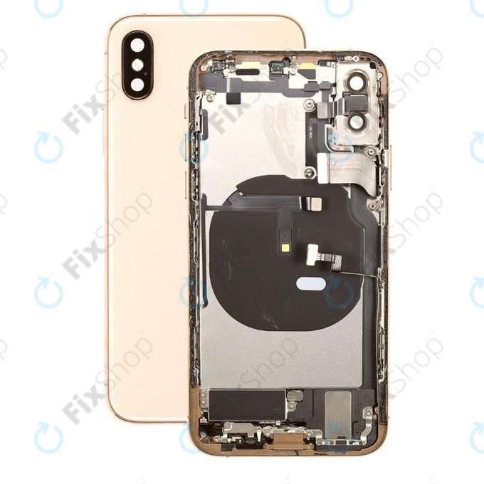 Apple iPhone XS - Zadní Housing s Malými Díly (Gold)