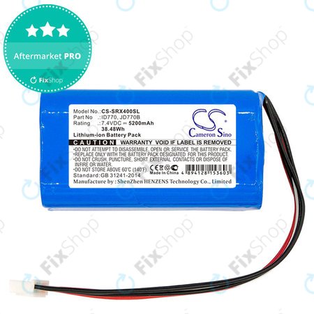 Baterie pro Sony Srs-Xb40, Srs-Xb41, 5200mAh, Li-Ion, 7.4V, ID770, HQ