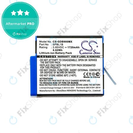 Baterie pro Gopro Hero 9, 11, 1720mAh, Li-Ion, 3.85V, SPBL1B, HQ