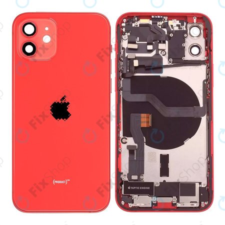 Apple iPhone 12 - Zadní Housing s Malými Díly (Red)