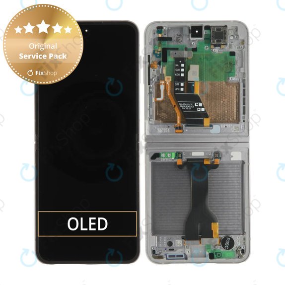 Displej OLED pro Samsung Z Flip 6 F741B, Dotykové sklo s rámem, GH82-35014A, Genuine Service Pack