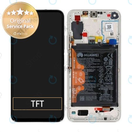 Huawei Honor 20 Pro - LCD Displej + Dotykové Sklo + Rám + Baterie (Icelandic Frost) - 02352VKN Genuine Service Pack