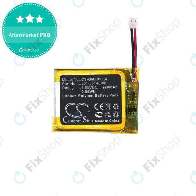 Baterie pro Garmin Forerunner 955 Solar, 220mAh, Li-Pol, 3.85V, 361-00146-00, HQ