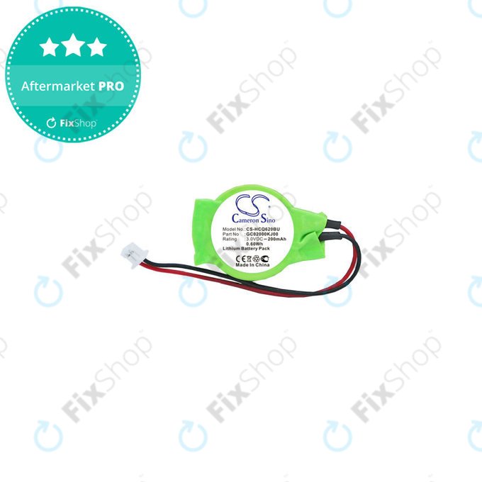 Baterie pro CMOS for Advent, Asus, HP, MSI, 200mAh, Lithium, 3V, GC02000KJ00, HQ