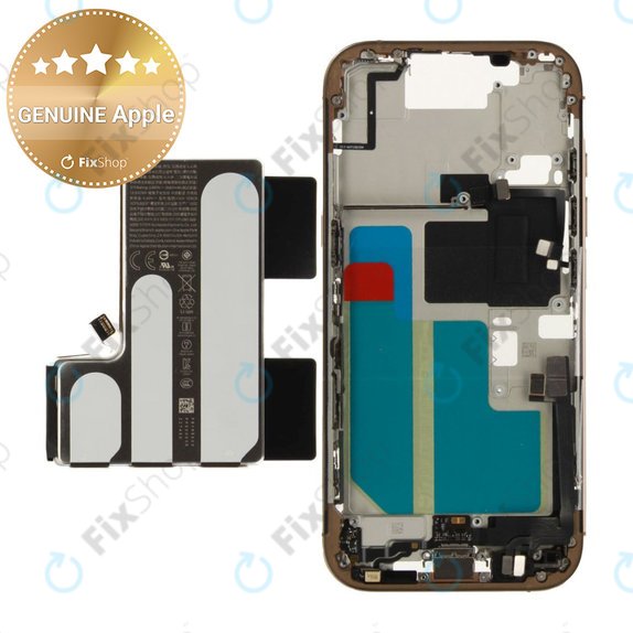 Střední Rám s Baterií pro iPhone 16 Pro | Desert Titanium | ZD076-00691 | Genuine Apple
