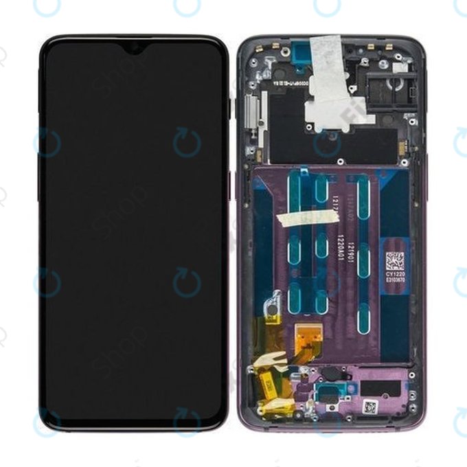 OnePlus 6T - LCD Displej + Dotykové sklo + Rám (Thunder Purple) - 2011100042