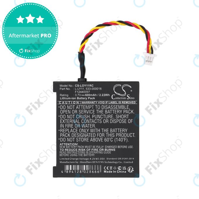 Baterie pro Logitech G930, 600mAh, Li-Ion, 3.7V, L-LY11, HQ