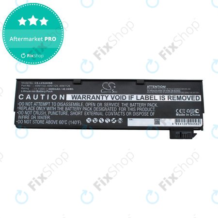 Baterie pro Lenovo ThinkPad X240, X250, X260, S440, T440, T550, T560, 4400mAh, Li-Ion, 11.1V, 45N1132, HQ
