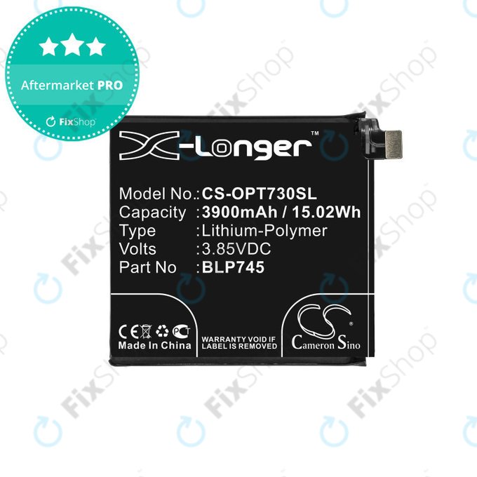 Baterie pro OnePlus 7T Pro, 3900mAh, Li-Pol, 3.85 V, BLP745, HQ