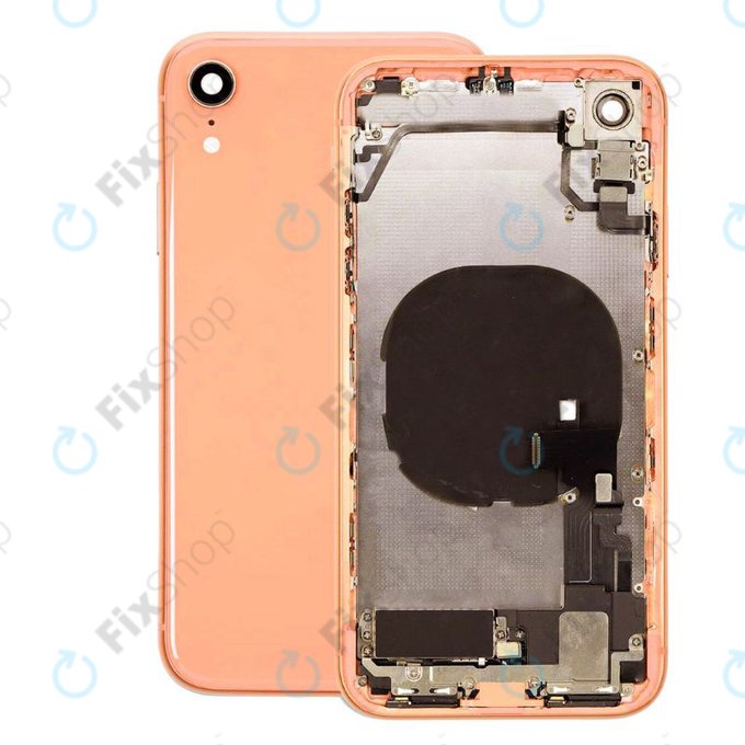 Apple iPhone XR - Zadní Housing s Malými Díly (Coral)