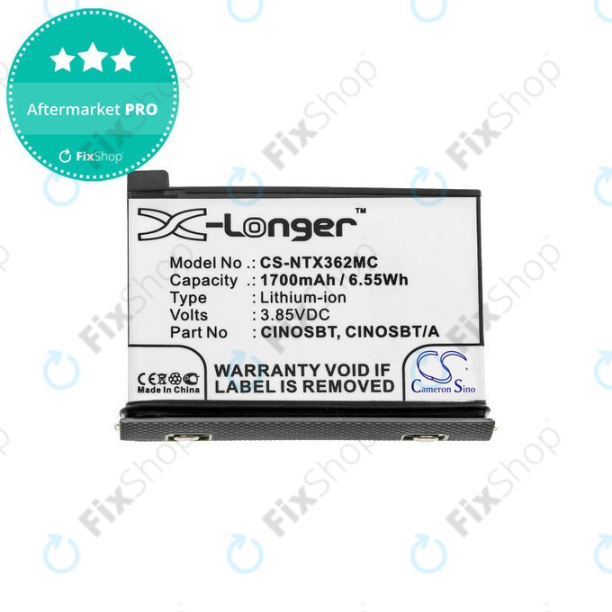 Baterie pro Insta360 One X2, 1700mAh, Li-Ion, 3.85V, CINOSBT, HQ
