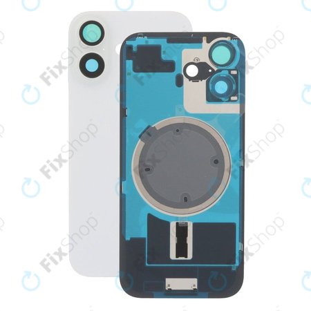 Apple iPhone 17 - Sklo Zadního Housingu + Sklíčko Kamery + Kovová Destička + Magsafe Magnet (White)