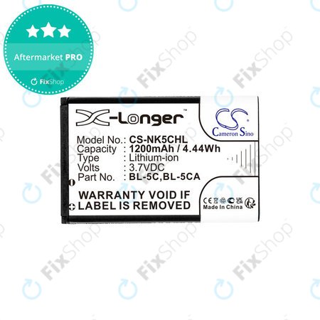 Baterie pro Nokia 1208, 1110, 2310, 1200mAh, Li-ion, 3.7V, BL-5C, HQ