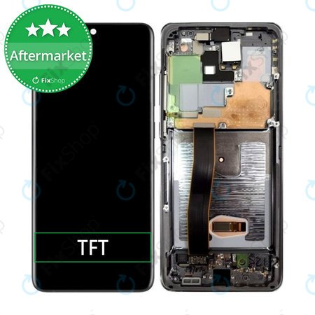 Samsung Galaxy S20 Plus G985F - LCD Displej + Dotykové Sklo + Rám (Cosmic Black) TFT