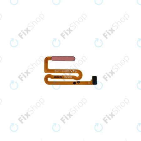 Samsung Galaxy M13 M135F - Senzor Otisku Prstu + Flex Kabel (Orange Copper) - GH96-15216B Genuine Service Pack