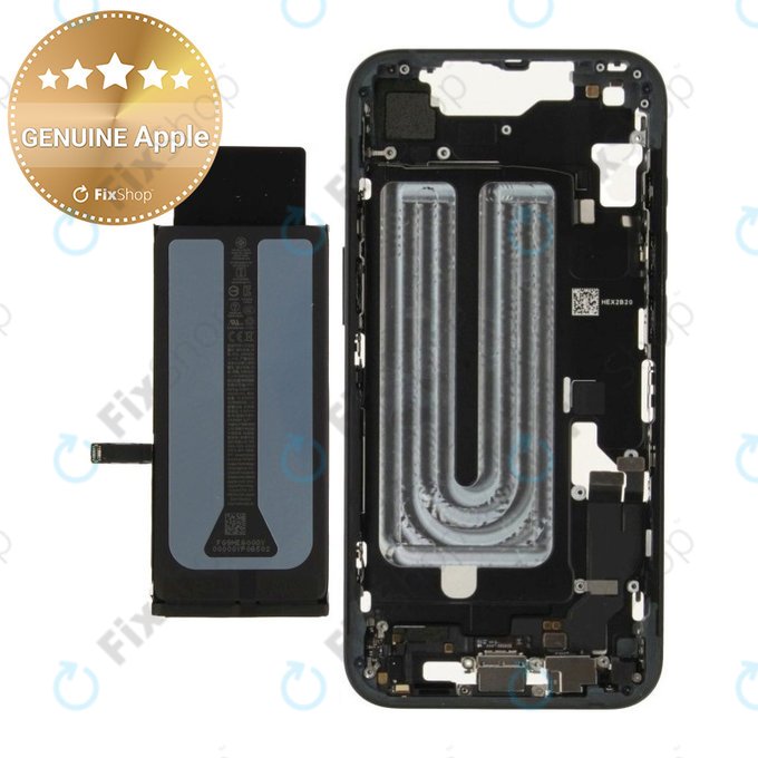 Střední Rám s Baterií pro iPhone 16e | Black | ZD076-00697 | Genuine Apple