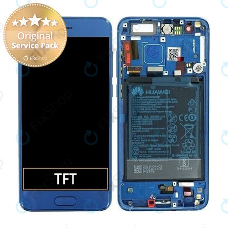 Huawei Honor 9 - LCD Displej + Dotykové Sklo + Rám + Baterie (Sapphire Blue) - 02351LBV Genuine Service Pack