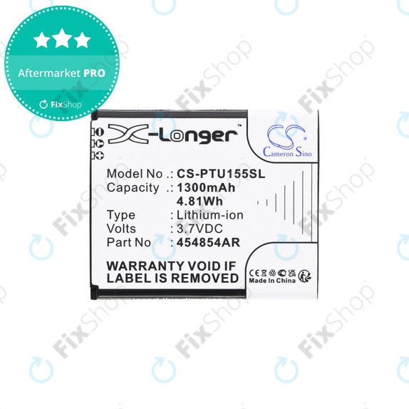 Baterie pro Panasonic Kx-Tu150, Kx-Tu150exr, 1300mAh, Li-Ion, 3.7V, 454854AR, HQ