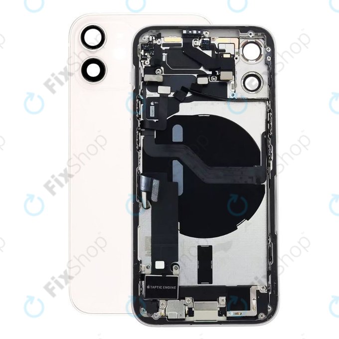 Apple iPhone 12 Mini - Zadní Housing s Malými Díly (White)