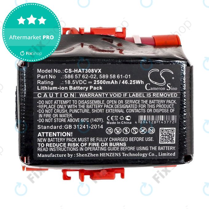 Baterie pro Gardena R40, R50, R70, R80, Husqvarna Automower 305, 2500mAh, Li-Ion, 18.5V, 586 57 62-02, HQ