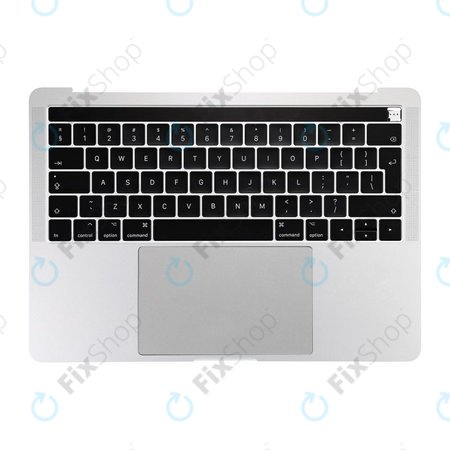 Apple MacBook Pro 13" A1706 (Late 2016 - Mid 2017) - Horní Rám Klávesnice + Klávesnice UK + Mikrofon + Trackpad + Reproduktory (Silver)