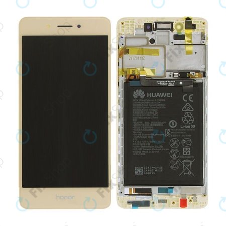 Huawei Honor 6C - LCD Displej + Dotykové Sklo + Rám + Baterie (Gold) - 97070QUD