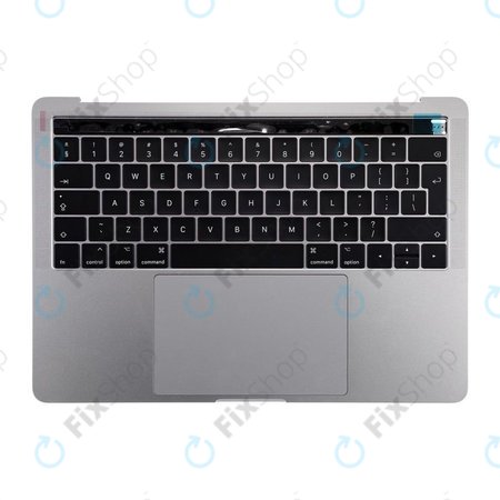 Apple MacBook Pro 13" A1706 (Late 2016 - Mid 2017) - Horní Rám Klávesnice + Klávesnice UK + Mikrofon + Trackpad + Reproduktory (Space Gray)