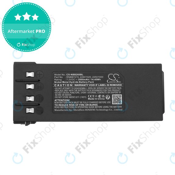 Baterie pro Hiab 077 Hiduo, 088CL, 095, 2000mAh, Ni-MH, 7.2V, RNBB7215, 2.250.1000, HQ