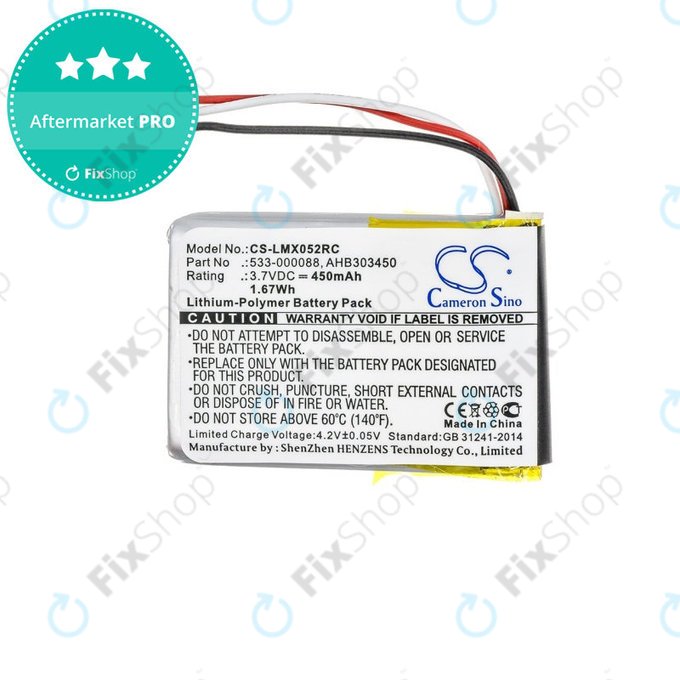 Baterie pro Logitech MX Master, 450mAh, Li-Pol, 3.7V, AHB303450, HQ