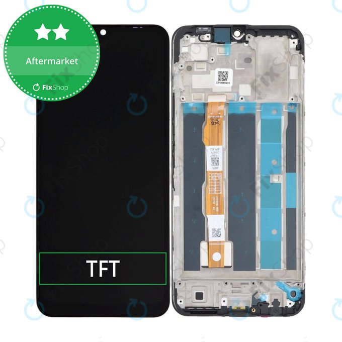 Vivo Y16 V2204 V2214 - LCD Displej + Dotykové Sklo + Rám (Stellar Black) TFT