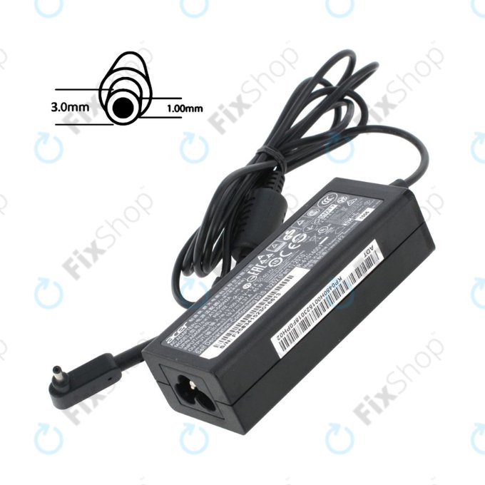 Nabíjecí adaptér pro Acer, 77011168, 45W, 19V, Černá, Genuine Service Pack
