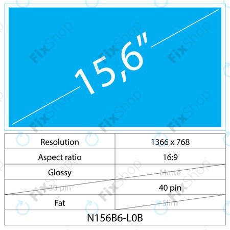 15.6 LCD Fat Lesklý 40 pin HD