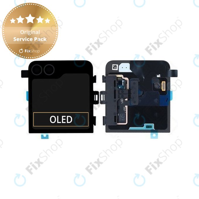 Samsung Galaxy Z Flip 6 F741B - LCD Displej + Dotykové Sklo + Rám (Vnější) (Crafted Black) - GH97-30012E Genuine Service Pack