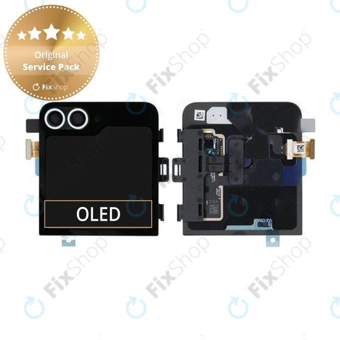 Samsung Galaxy Z Flip 6 F741B - LCD Displej + Dotykové Sklo + Rám (Vnější) (Mint) - GH97-30012D Genuine Service Pack