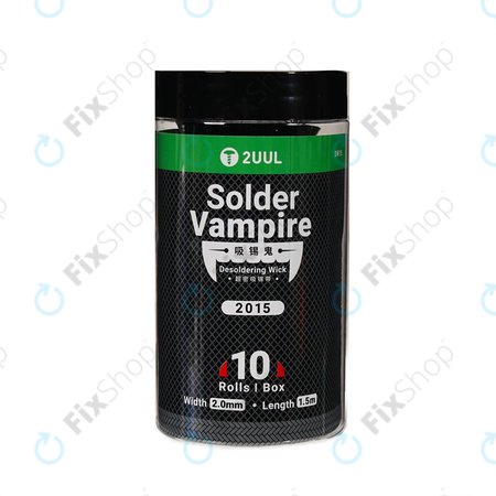 2UUL DW15 Solder Vampire - Odspájkovací knót (20mm × 1.5m) - 10ks