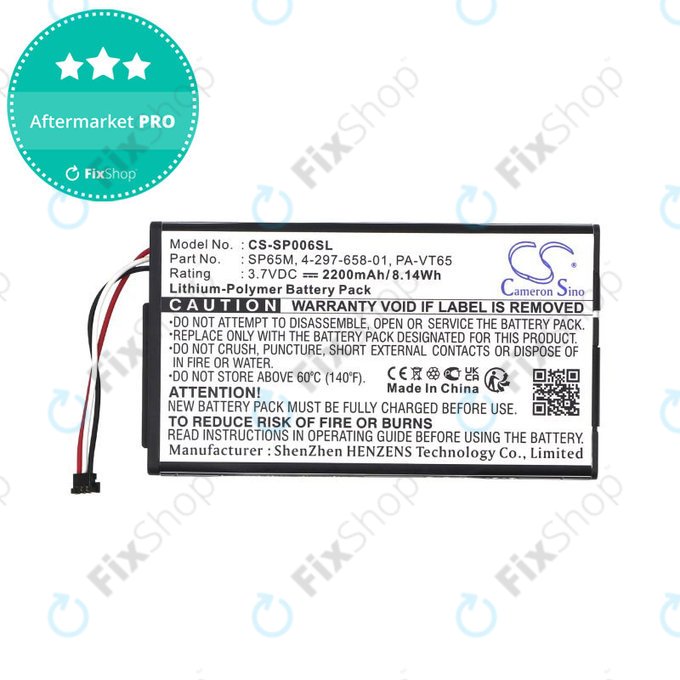 Baterie pro Sony PS Vita, 2200mAh, Li-Pol, 3.7V, SP65M, HQ